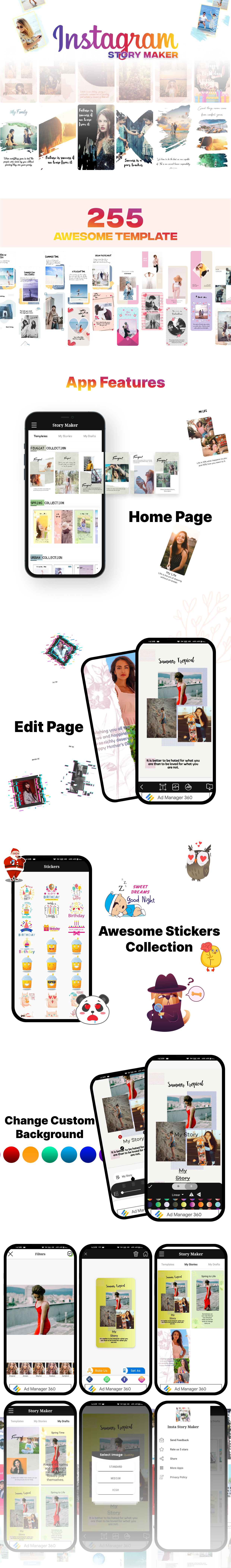 Insta Story Maker - Social Story Creator - Admob - Android App - 1