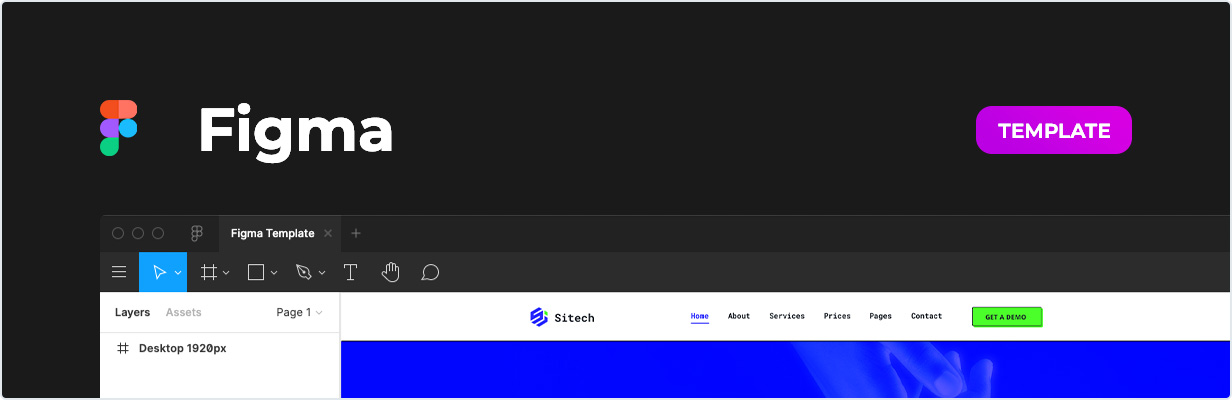 Sitech – SaaS Company Template for Figma
