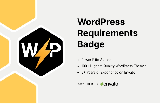 Badge des exigences WordPress
