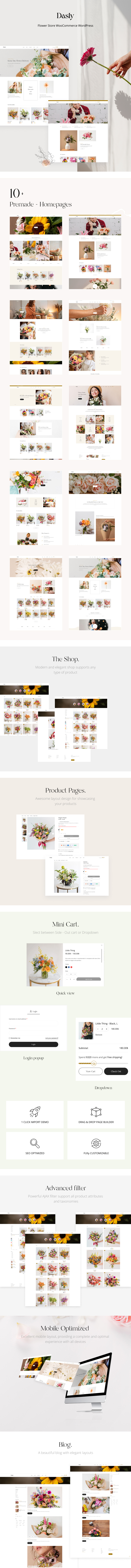 Dasly – Flower Store WooCommerce WordPress Theme - 1