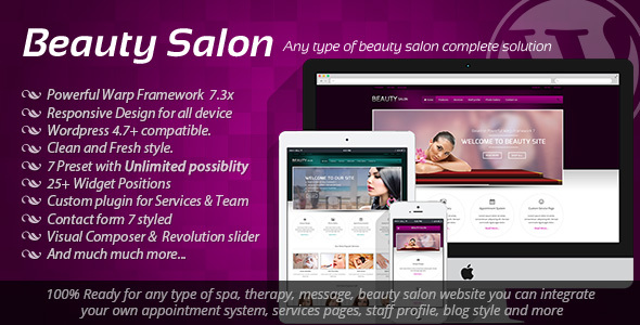 Beauty Salon - Responsive WordPress Template - Health & Beauty Retail