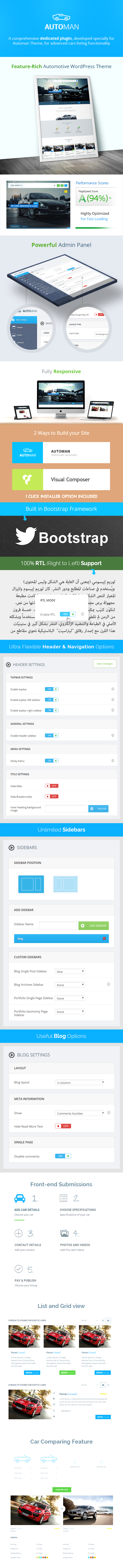 Automan - Advanced Car Dealer WordPress Theme - 1