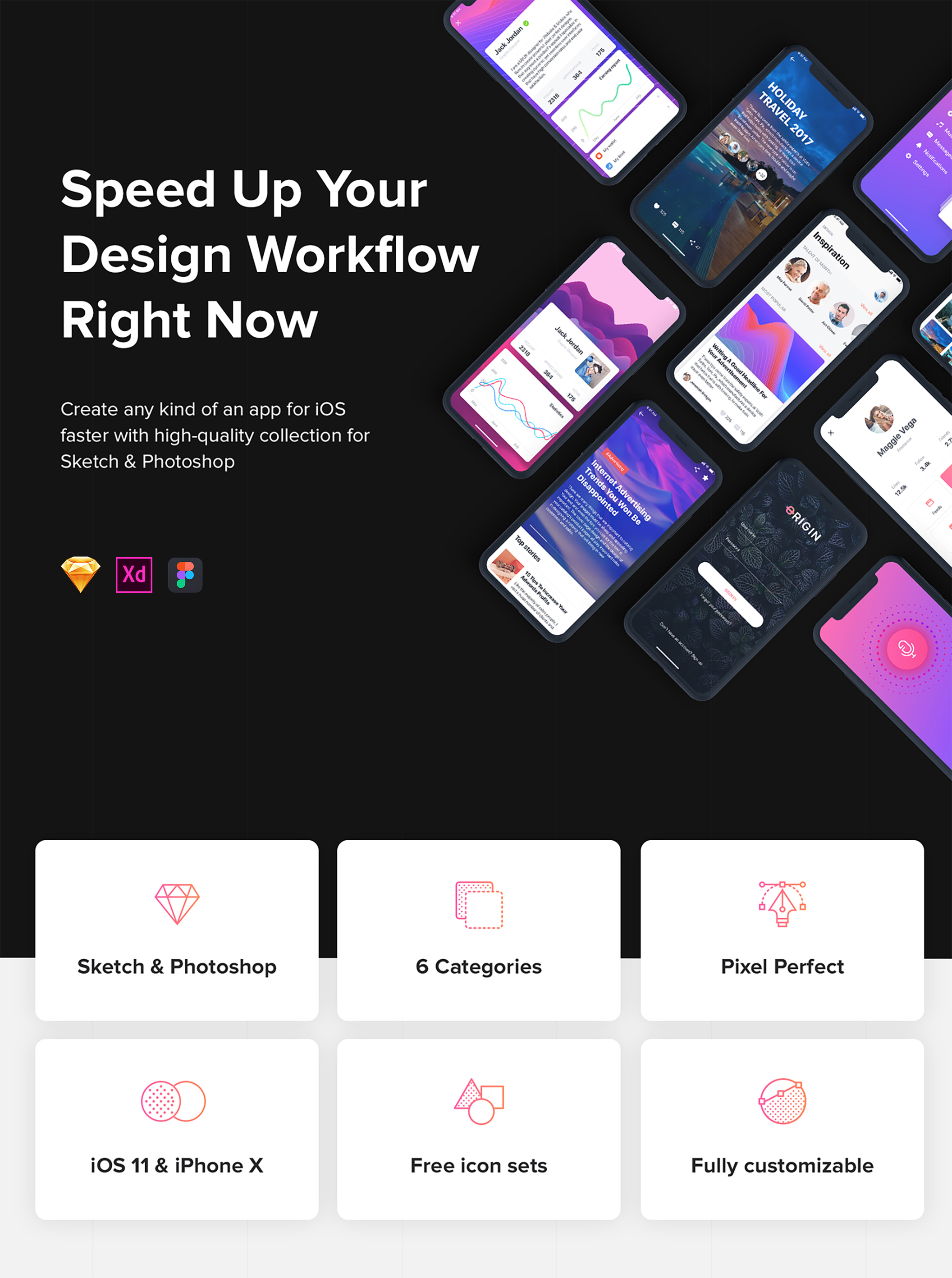 Origin Mobile UI Kit for IphoneX - 1