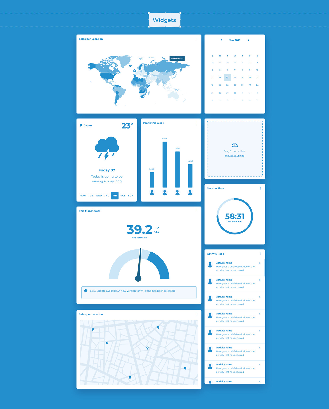 Wireland for Dashboard & Web Applications - Sketch Template - 4
