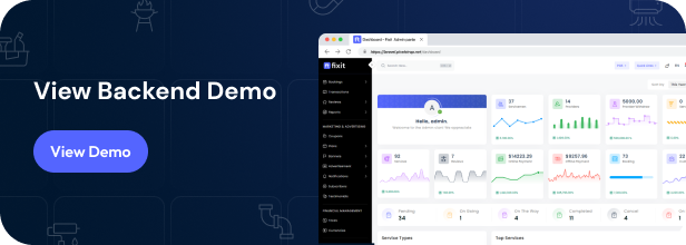 Fixit | Multi Vendor On Demand, Handyman, Home service Flutter App with Admin Complete Solution