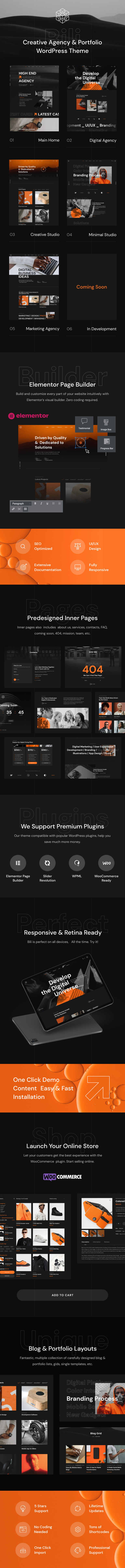 Bili - Creative Agency WordPress Theme - 1