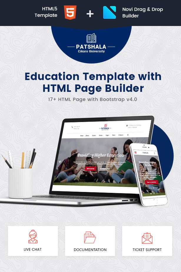 Learning template using Bootstrap