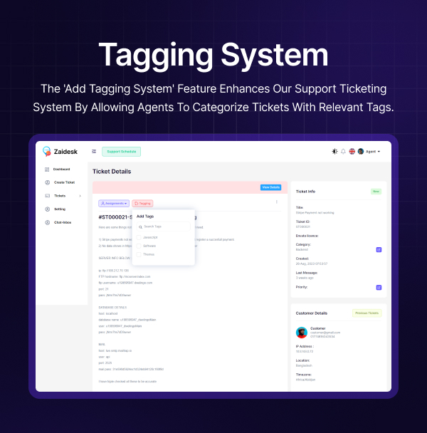 Zaidesk - Customer Support System | Helpdesk | Support Ticket. - 13