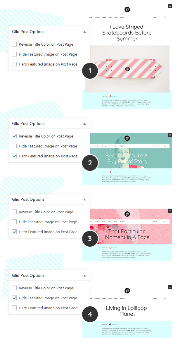 Gliu Standard Post Types