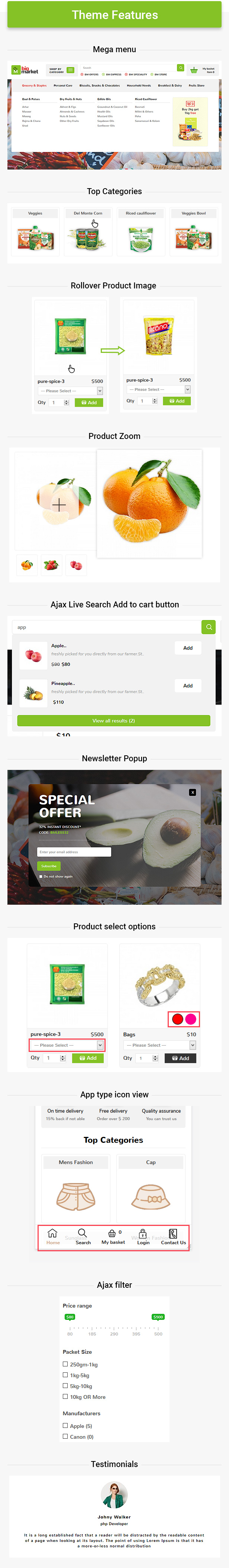 Bigmarket - Multipurpose Responsive  Grocery | Drugs | Fashion Opencart 3.X Theme