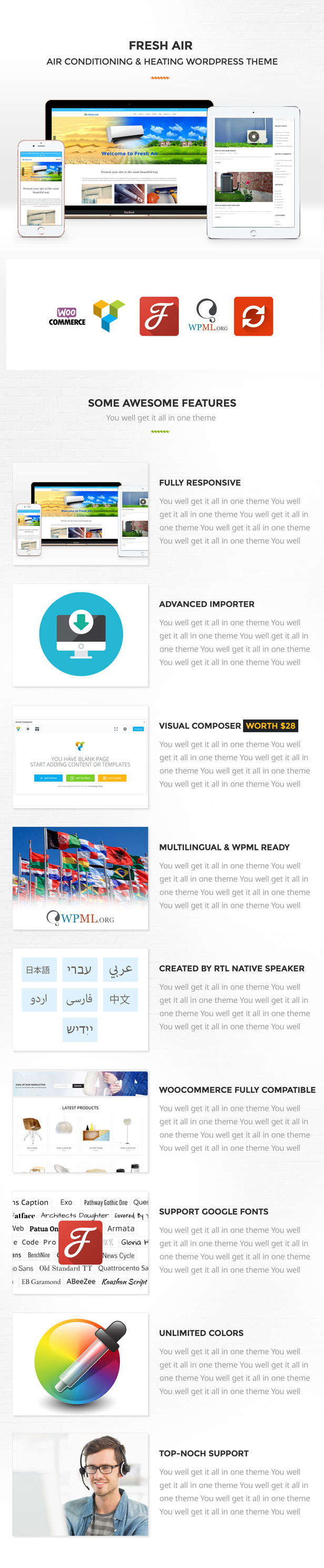 Fresh Air - Air Conditioning & Heating WordPress theme