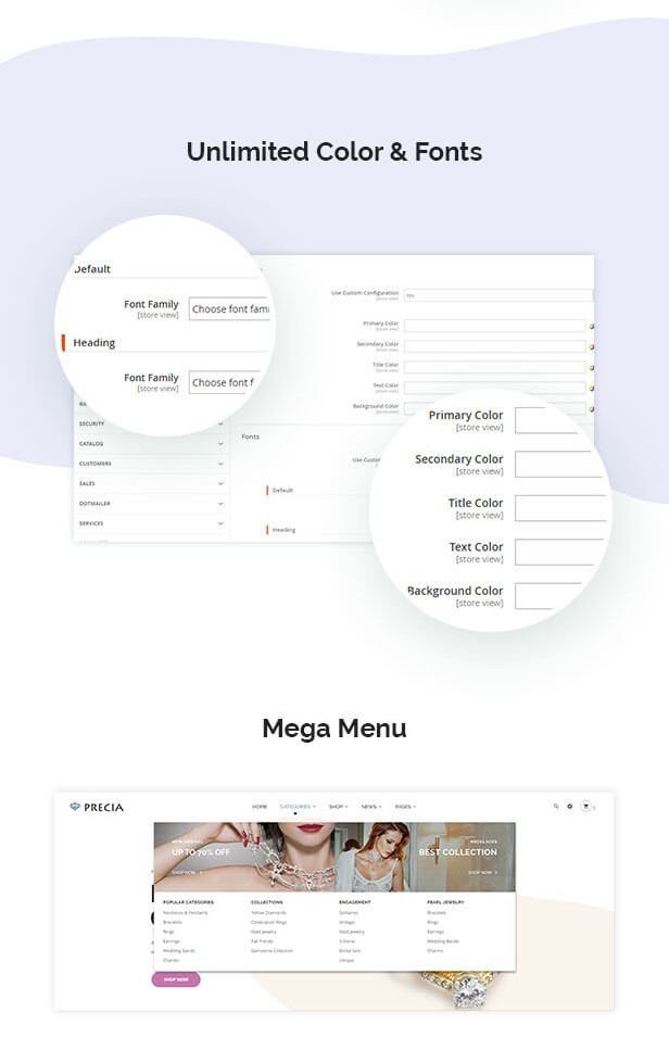 Precia - Jewelry eCommerce Magento 2 Theme