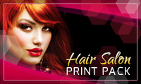 Hair Salon complete print template pack