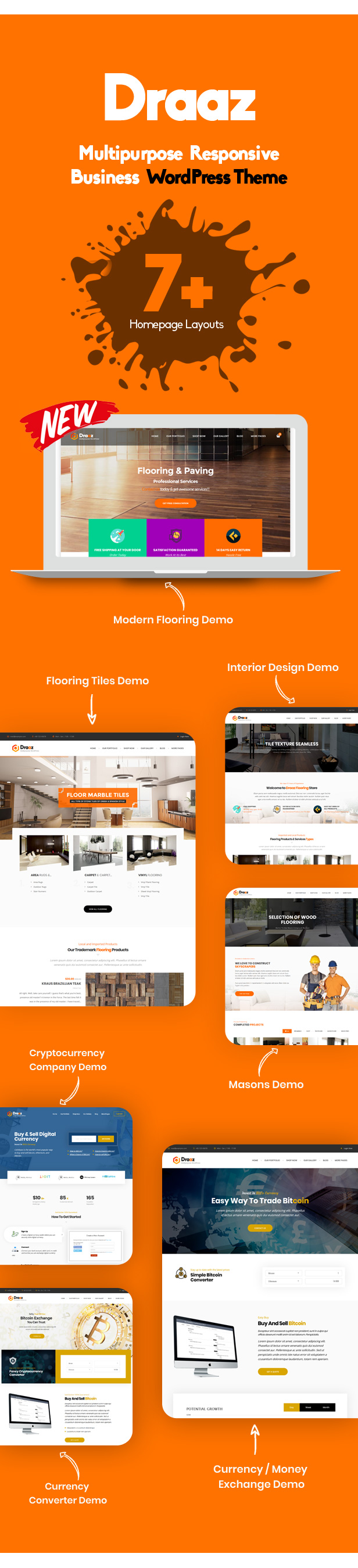 Draaz - Cryptocurrency and Flooring Multipurpose Business WordPress Theme - 2