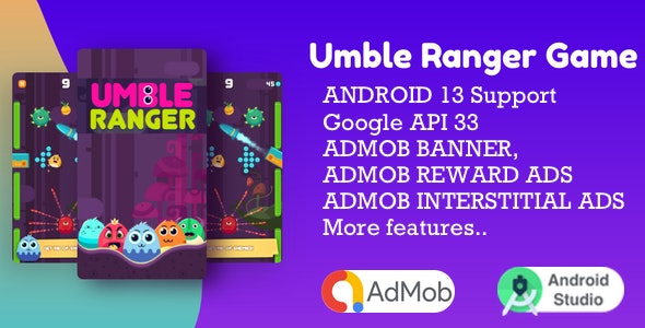 Umble Ranger ( Android Studio + Admob + Multiple Characters + Reward Video Ads )