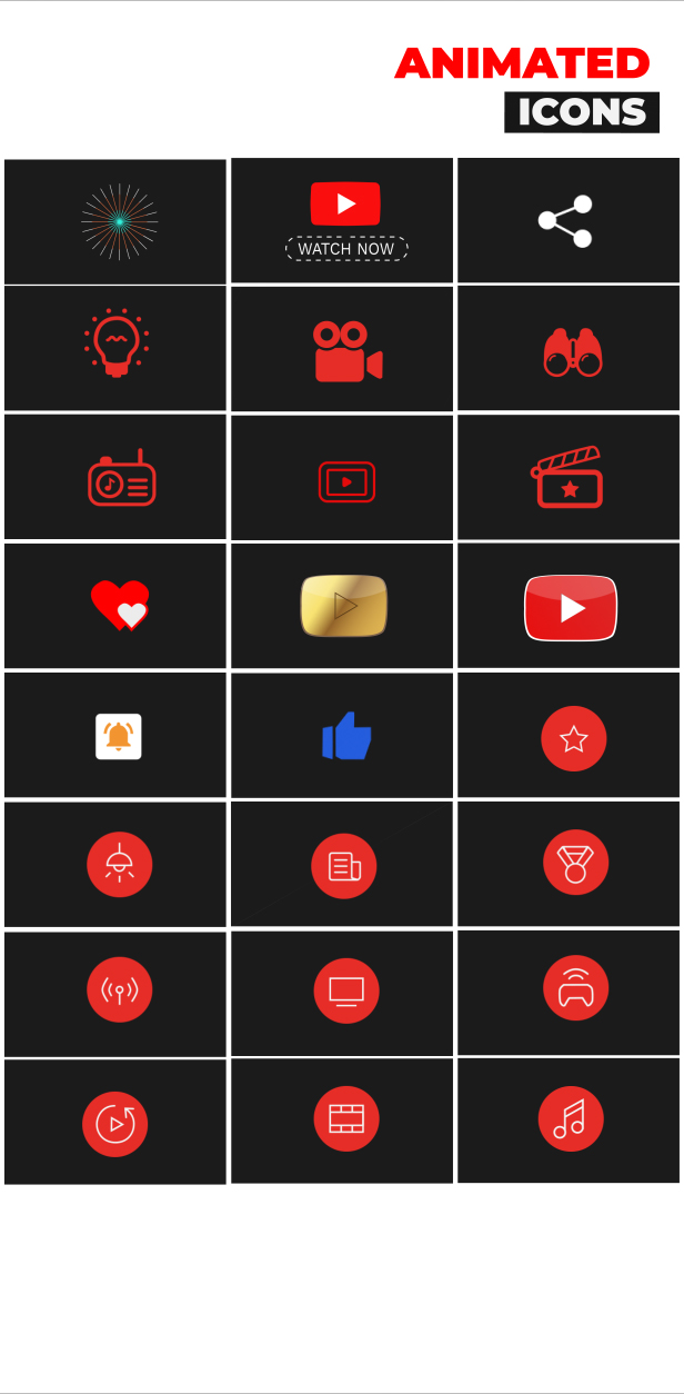 animated-icons-REv-OLUTION-YOUTUBERS-PACK-VIDEOHIVE