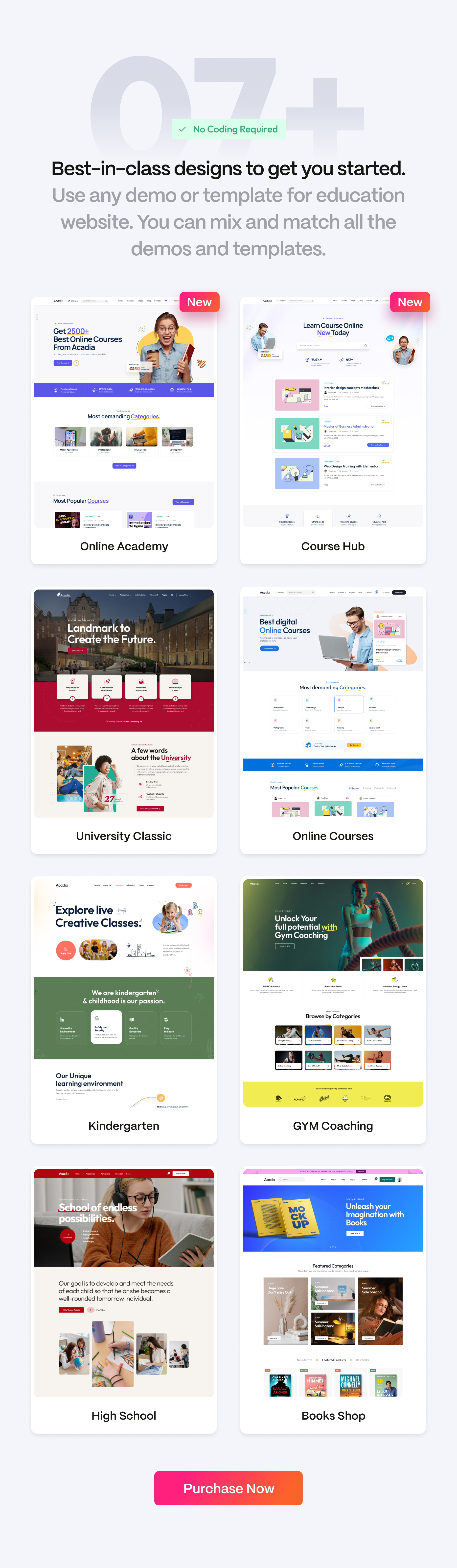 Education WordPress Theme For University & Online Course - Acadia