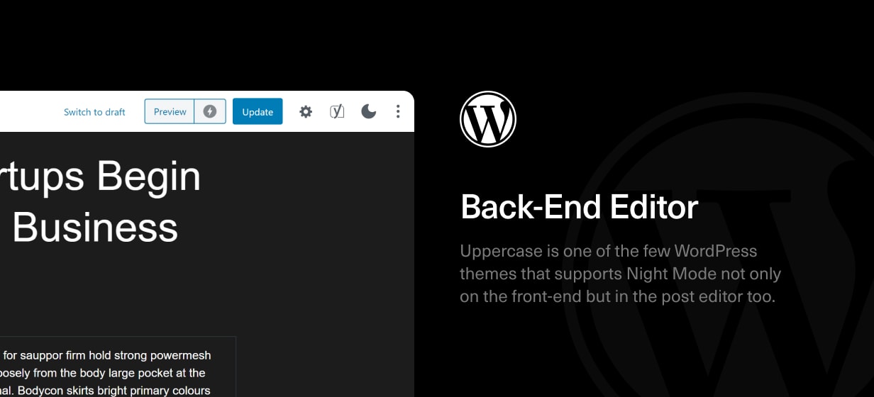 Uppercase - WordPress Blog Theme with Dark Mode - 5