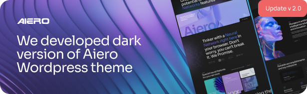 Aiero | AI Agency & Technology WordPress Theme - 1