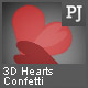 3D Hearts Confetti