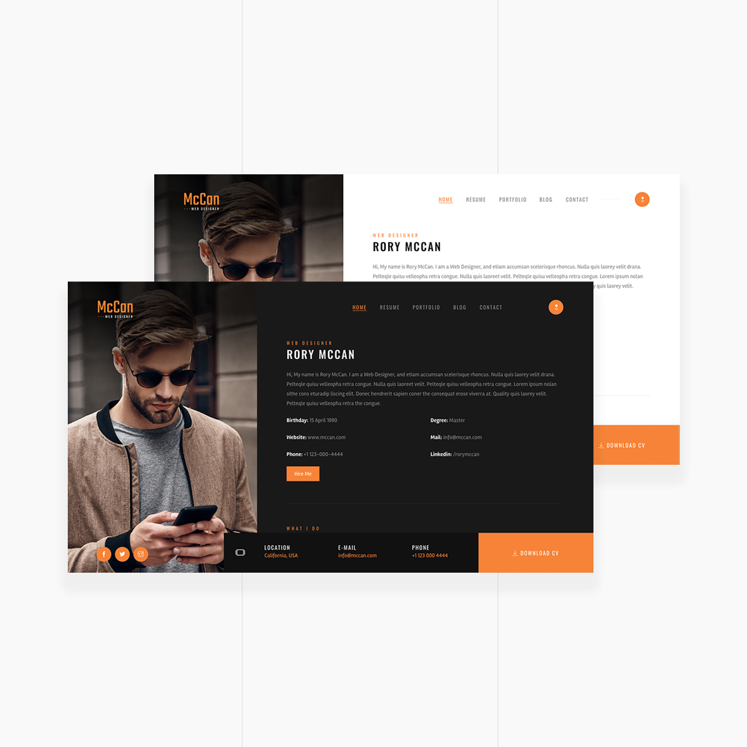 McCan - Creative Personal Portfolio Template
