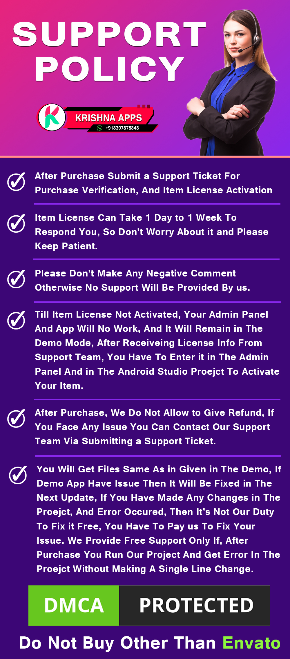 linemate app support policy krishna apps