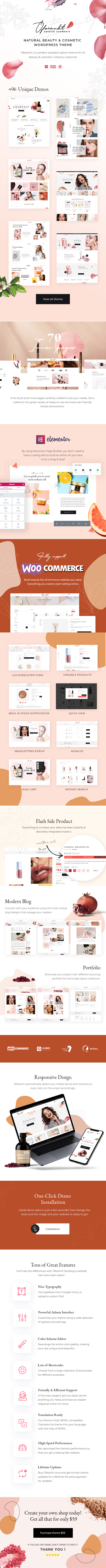 Ofeianht - Natural Cosmetics WordPress Theme