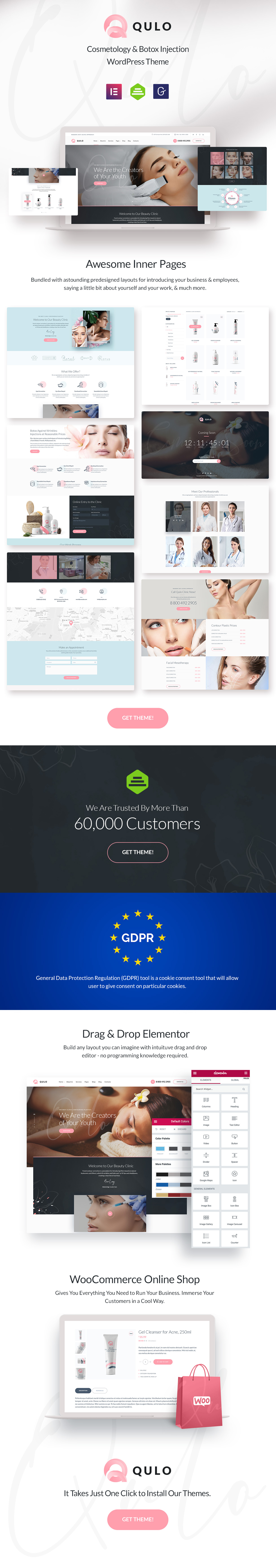 Qulo - Cosmetology and Botox Injection WordPress Theme - 2