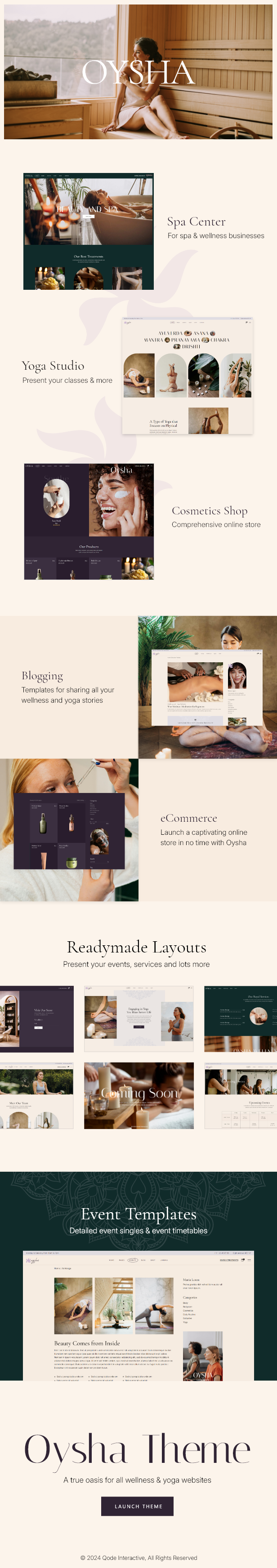 Oysha - Wellness Center and Yoga Studio WordPress Theme - 1