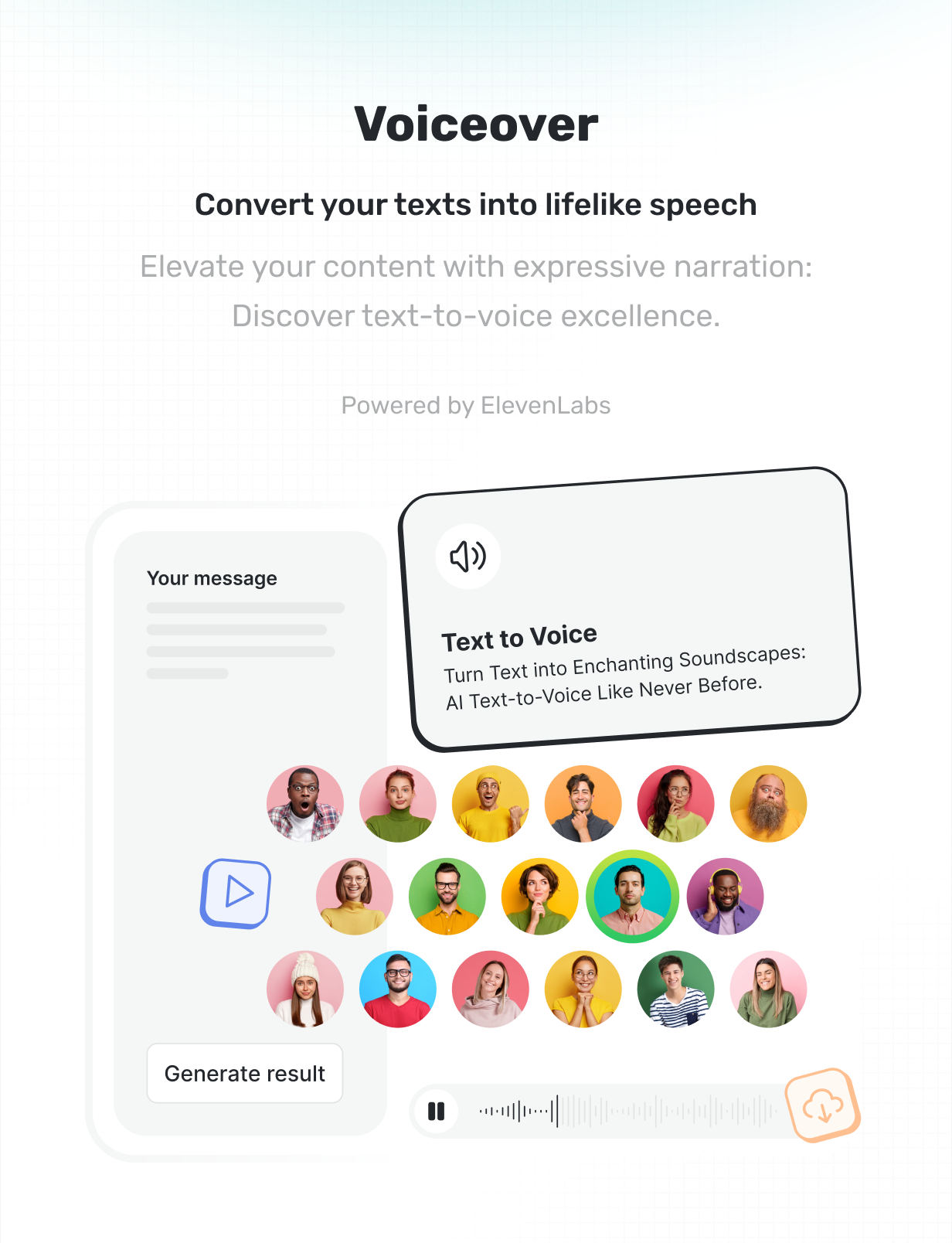 AI VoiceOver - Text to Speech preview aikeedo @heyaikeedo