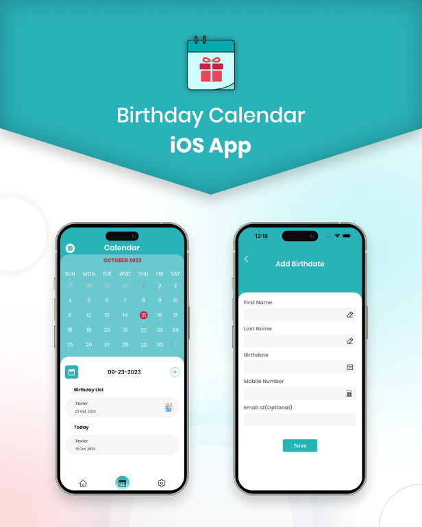 Birthday Calendar iOS App