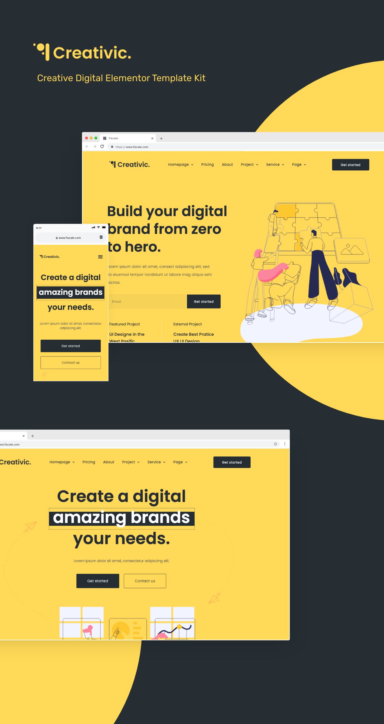 Creativic - Creative Agency Elementor Template Kit - 1