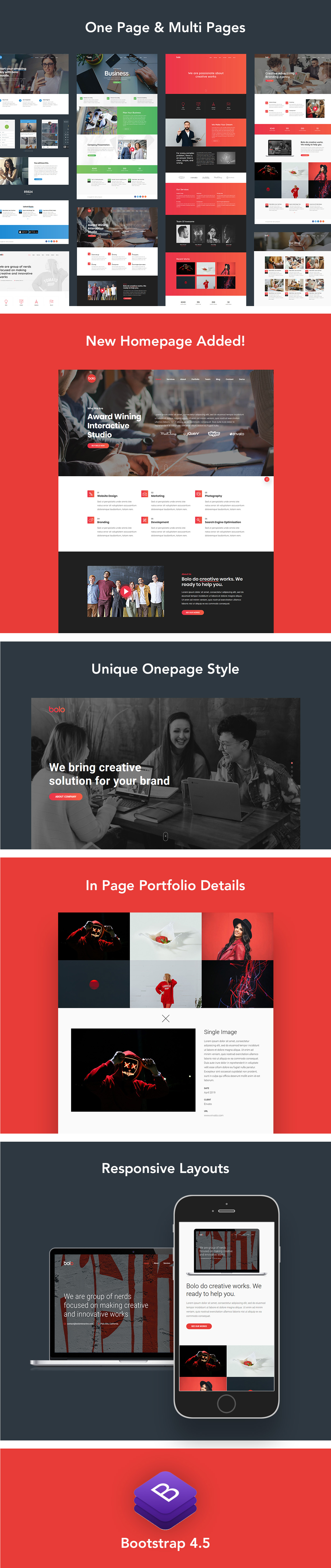 Bolo - Creative Onepage Multipurpose Website Template - 2