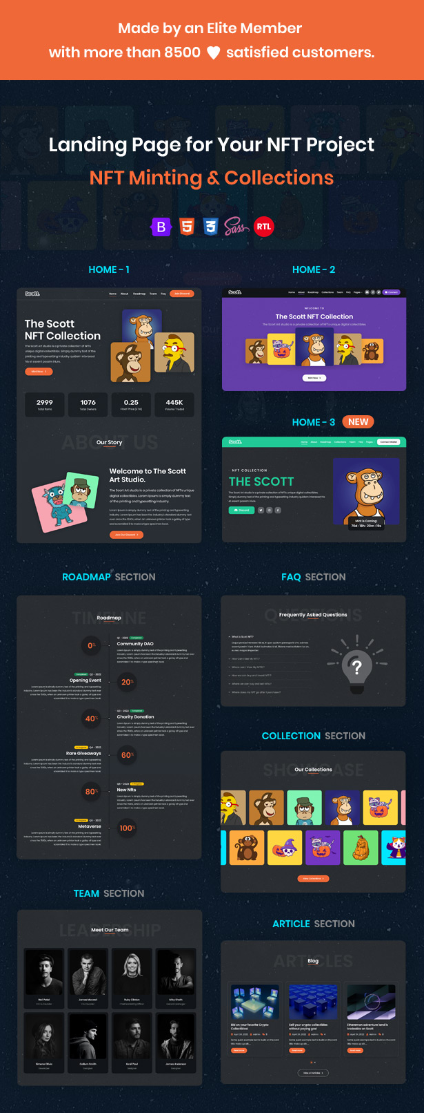 NFT Minting and Collection Landing Page