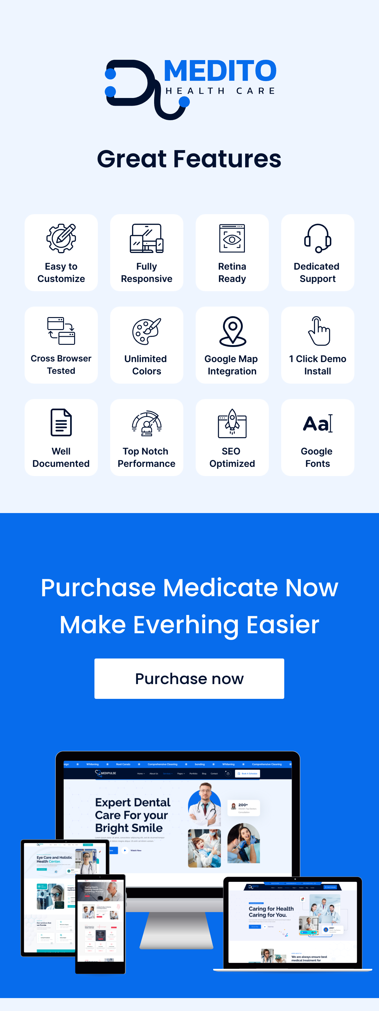 Medito – Health & Medical WooCommerce HTML5 Template