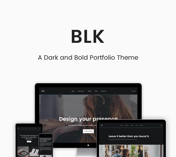 BLK - A Dark and Bold Portfolio Theme - 1