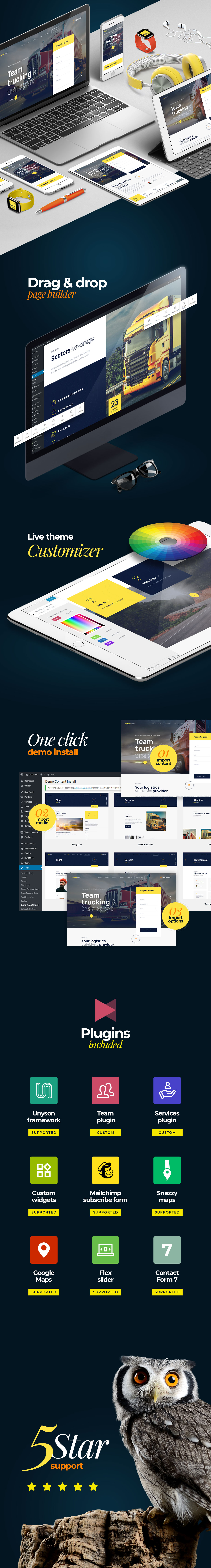 TrackTruck - Freight Brokerage and Logistics Company WordPress theme