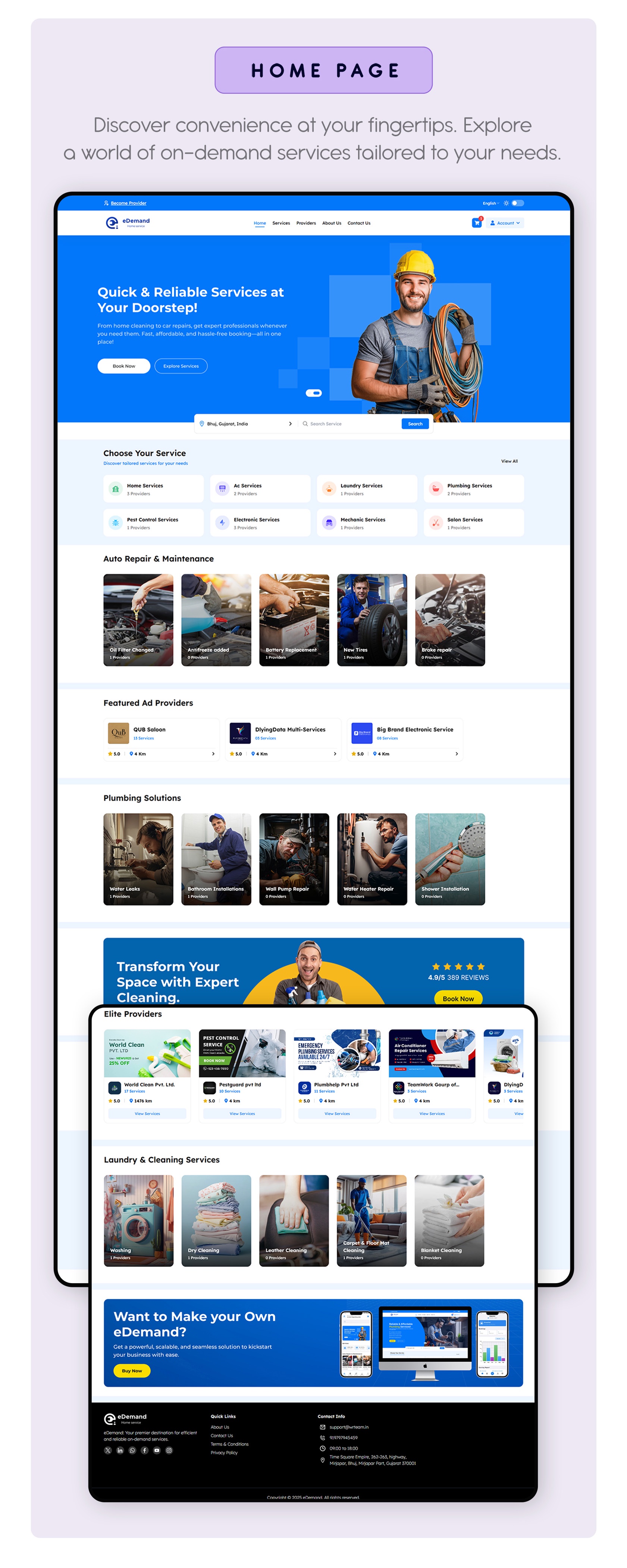 eDemand – Multi Vendor On-Demand Handyman Service App with Flutter & Web Version with PWA Support - 35