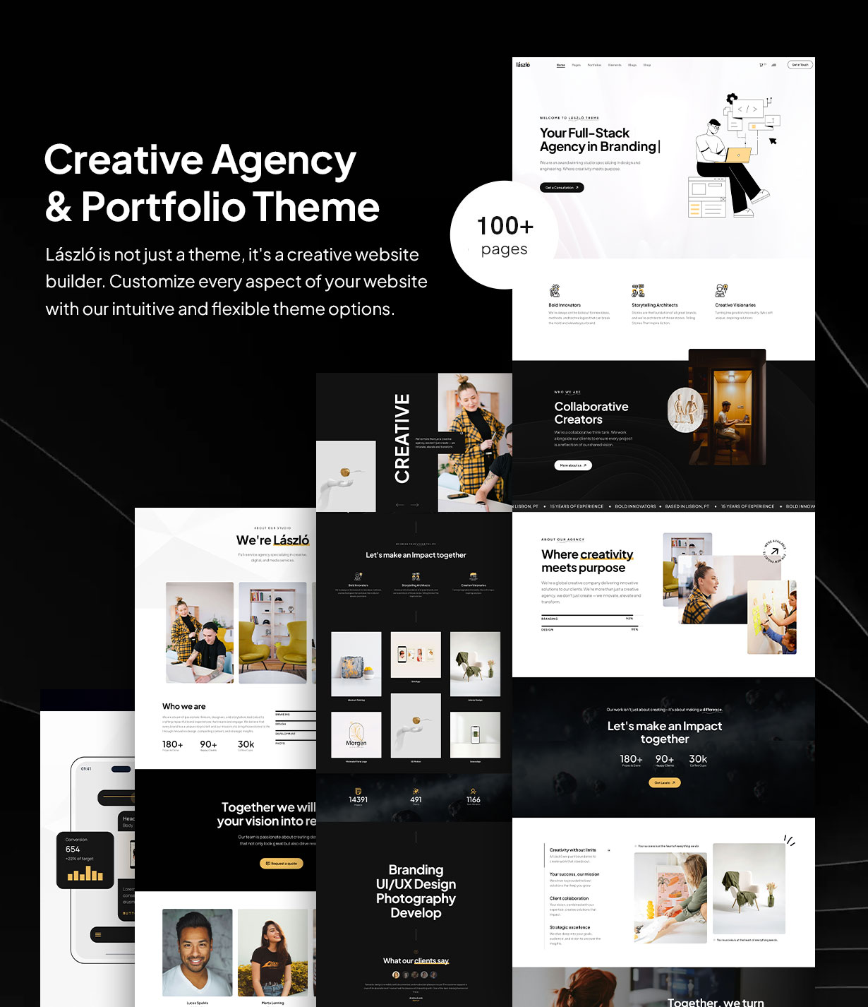 Laszlo - Creative Agency & Portfolio Lottie WordPress Theme - 1