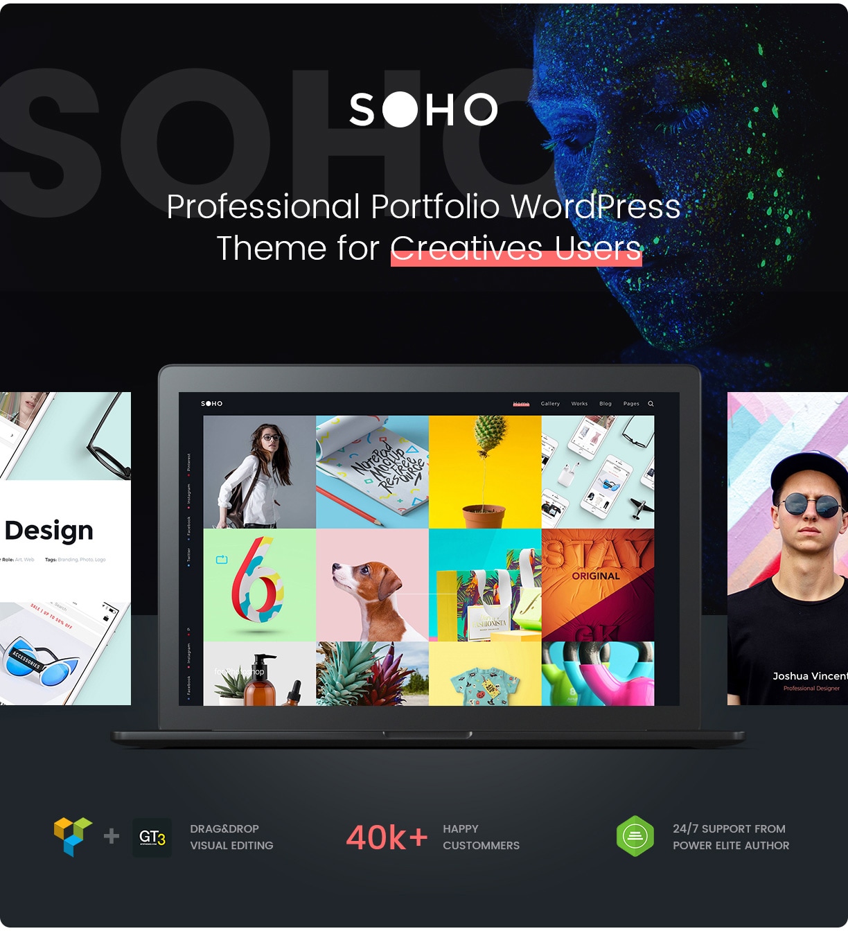 Photography Creative Portfolio WordPress Theme - Soho Pro - 1
