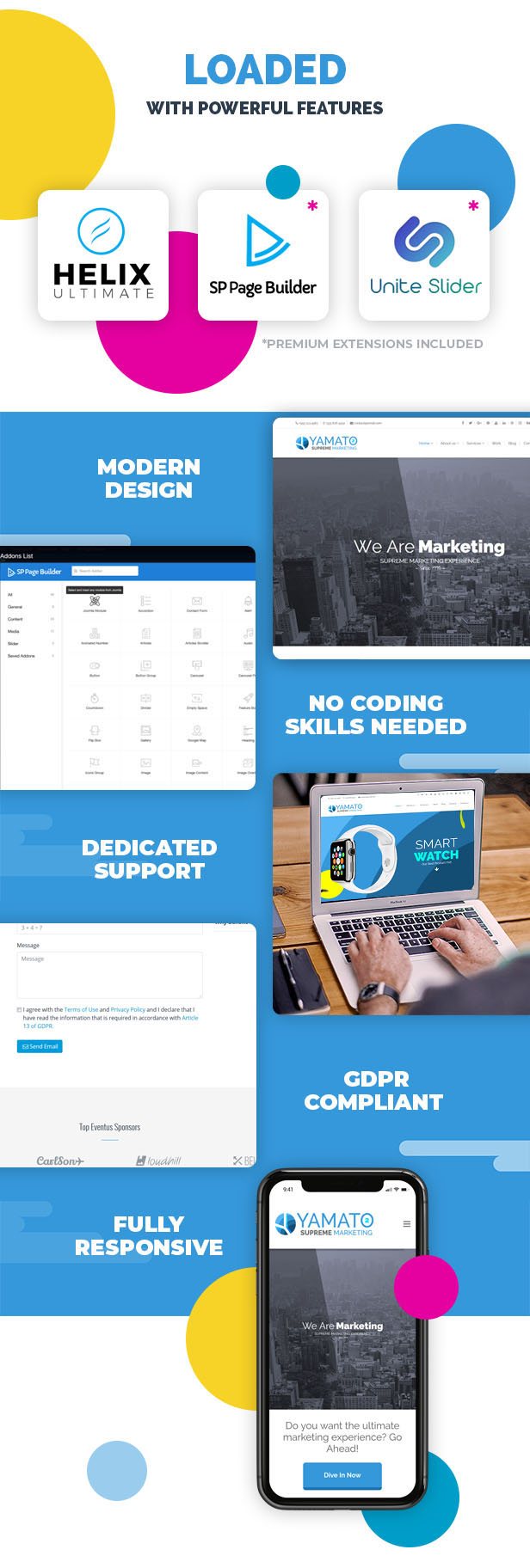 Yamato | Responsive Marketing Joomla Template and Page Builder - 2