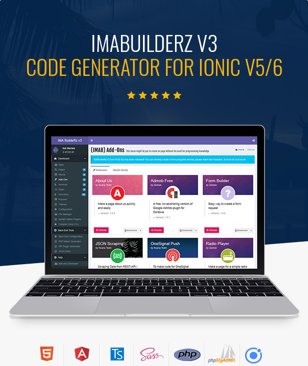 IMABuildeRz 3 - Construtor de aplicativo móvel iônico + gerador de código - 3