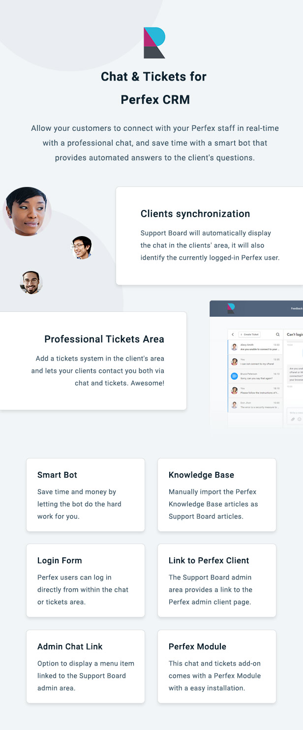 Perfex CRM Chat & Tickets App for Support Board - 4