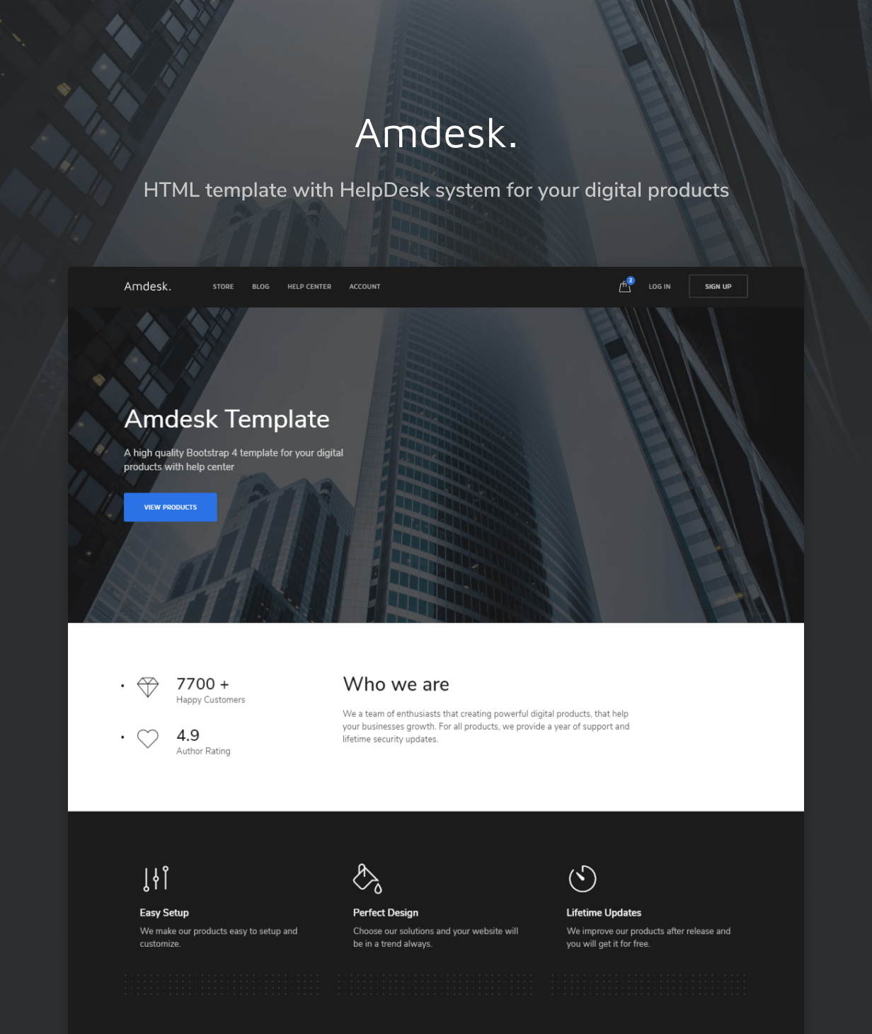 Amdesk Helpdesk And Knowledge Base Html Template By Nk