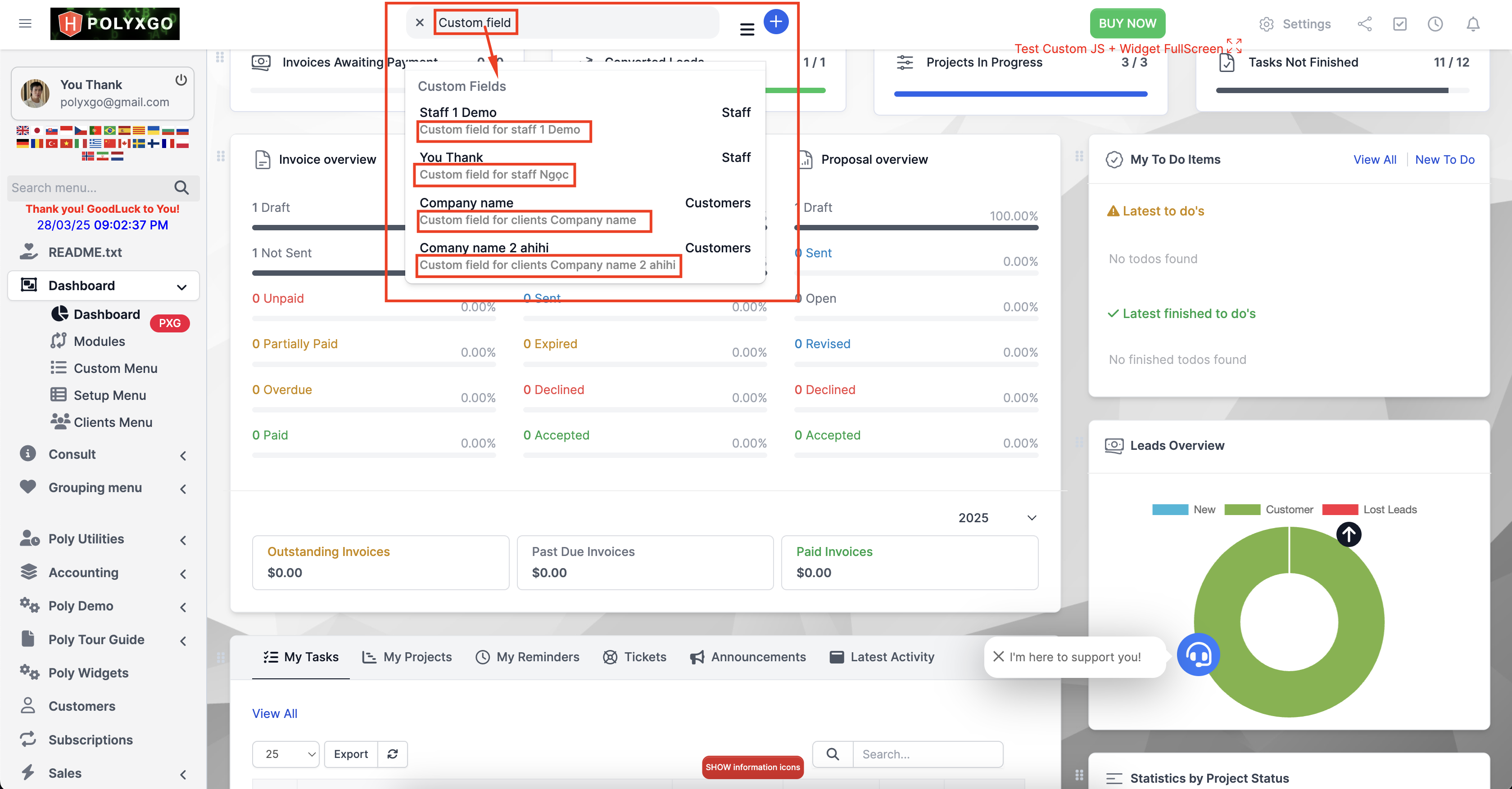 PolyUtilities for Perfex CRM: Quick Access Menu, Custom JS, CSS, and More - 37