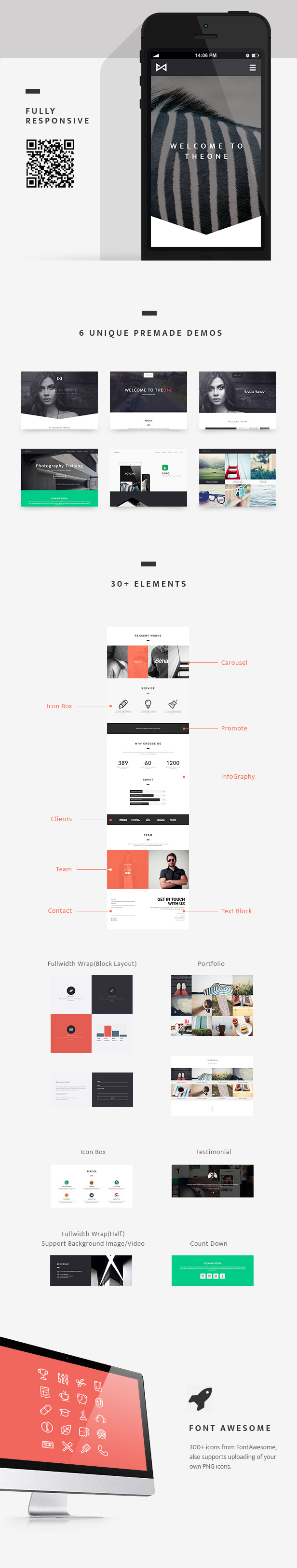 Theone onepage theme introduction