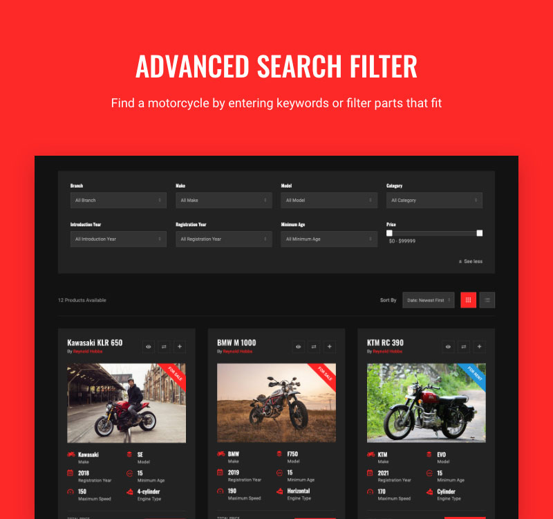 Autobike - Motorcycle Store & Bike Rental Services WordPress Theme - 8