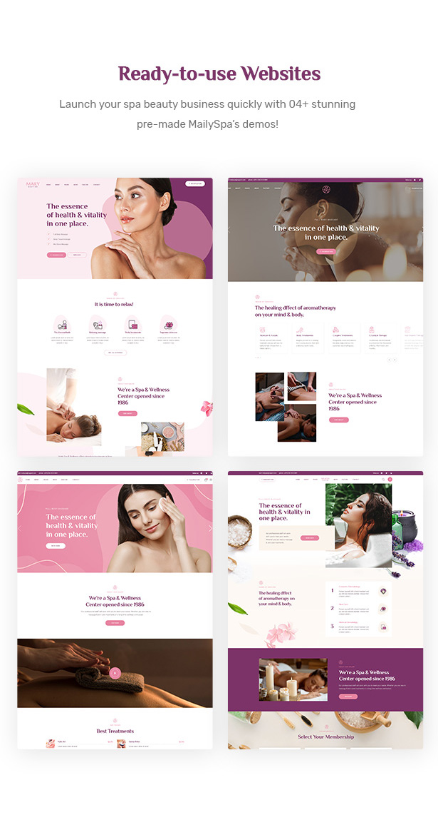 Mailyspa - Beauty & Wellness WordPress Theme