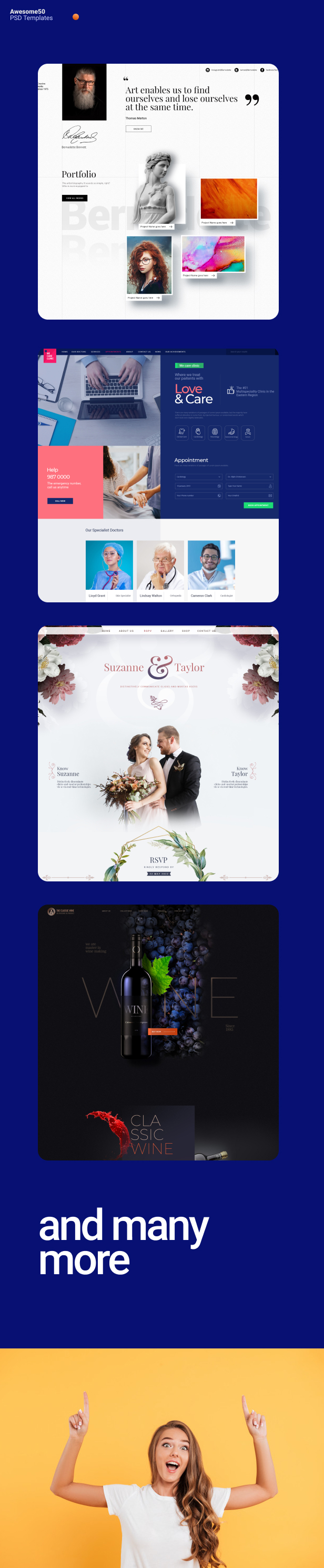 Awesome50 | A Wholesale Collection of 50 Multi Business Landing Pages and Home Pages PSD Template - 5