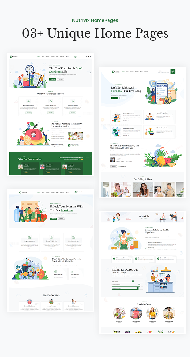 Nutrivix - Nutrition Health & Diet Consultancy HTML5 Template